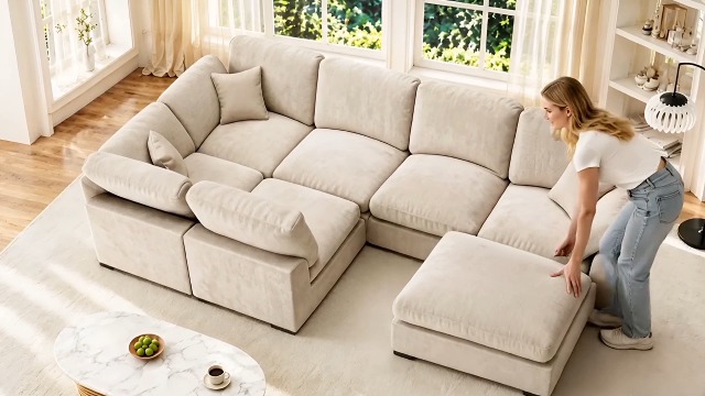 Amazon.com: VEPXXP Oversized Modular Sectional Sofa Couch, Large 7